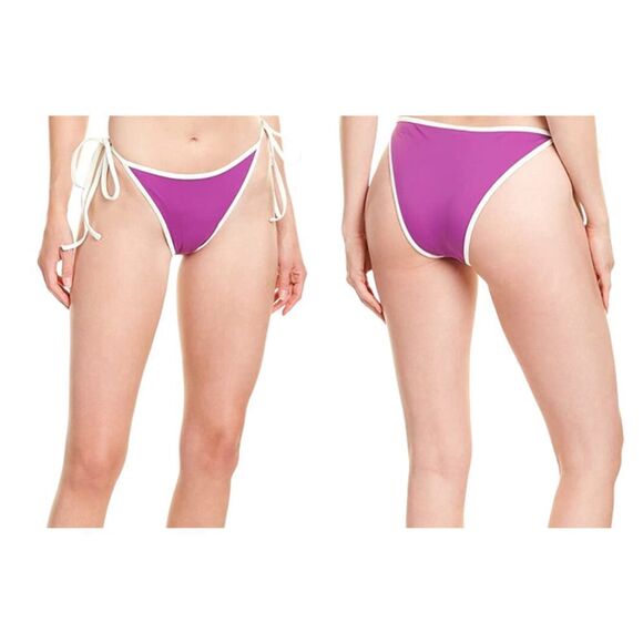 Solid & Striped The Amber Side Tie Bikini Bottom Electric‎ Grape Purple Large - Picture 1 of 12